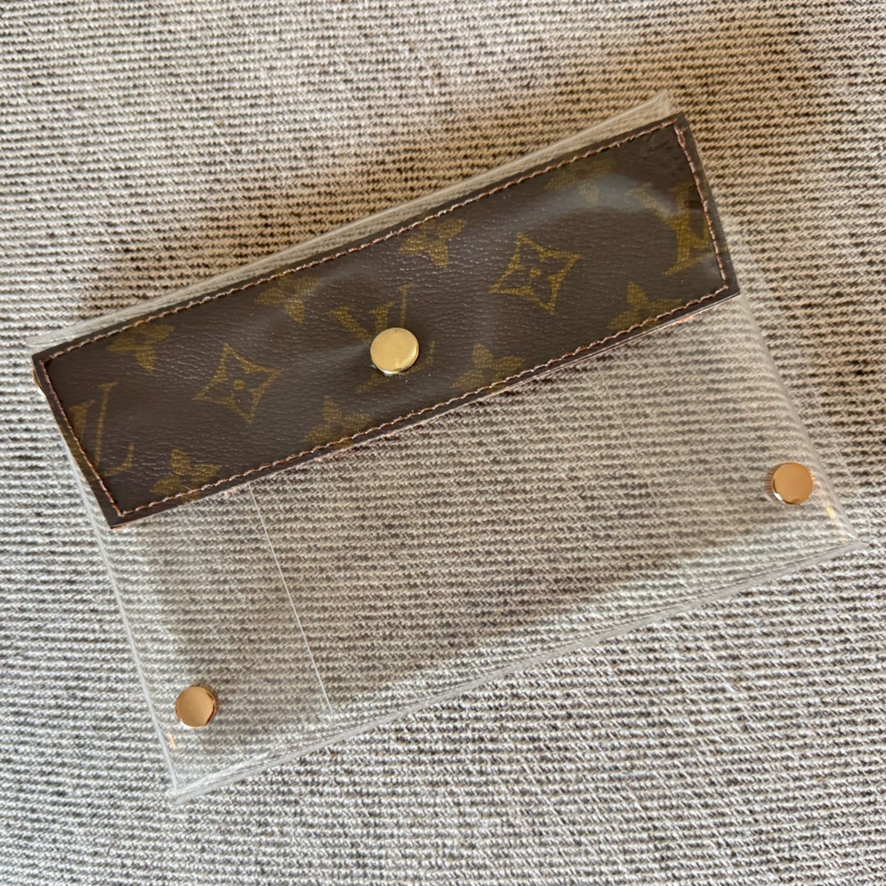 Repurposed Louis Vuitton Clear Stadium Clutch